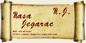 Maša Jegarac vizit kartica